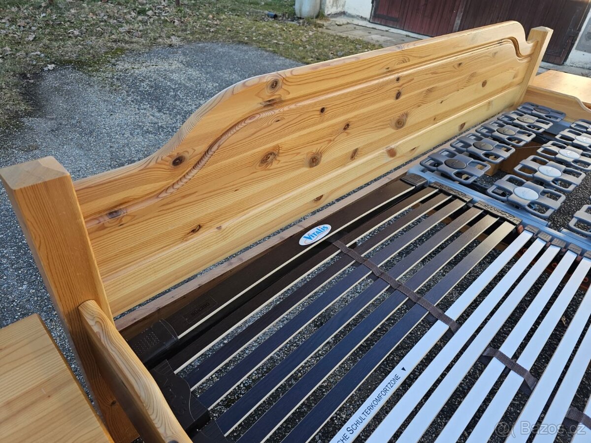 Masivní postel - borovice 180x200 cm - 3