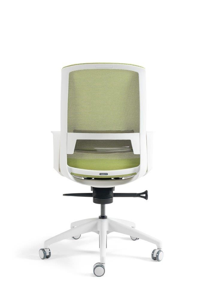 Kancelářská židle - nerozbalený vzorek, zelená, bílá kostra - 3