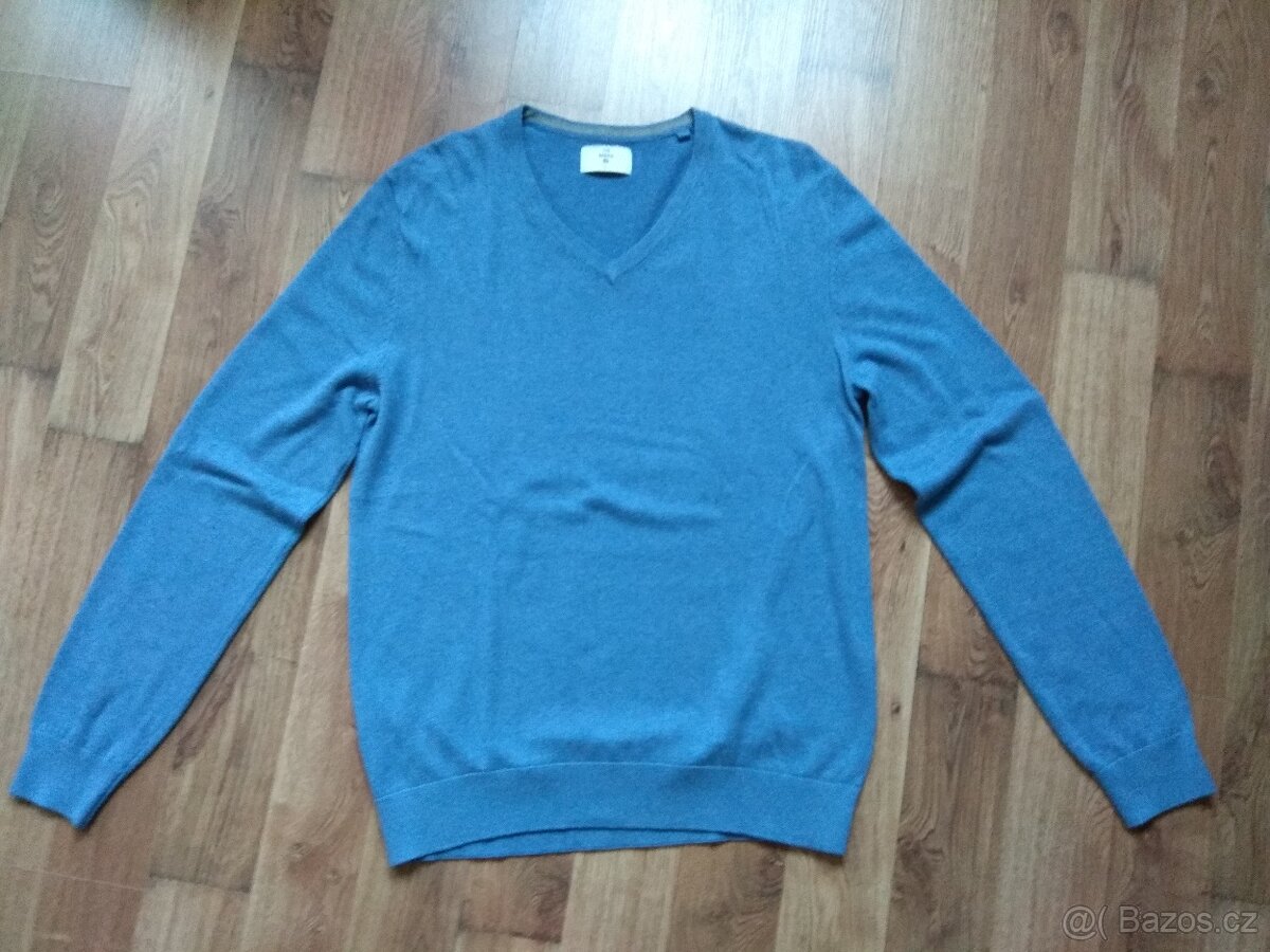 Nový pánský bavlněný svetr C&A do "V" - L - 3