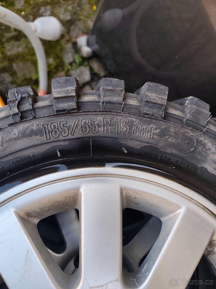 Alu kola Renault 4x100 r 15 + pneu - 3