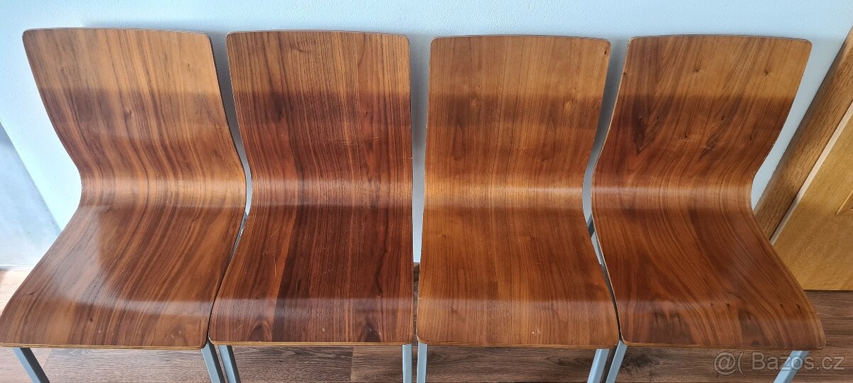 Designové dřevěné židle 4 ks - 3