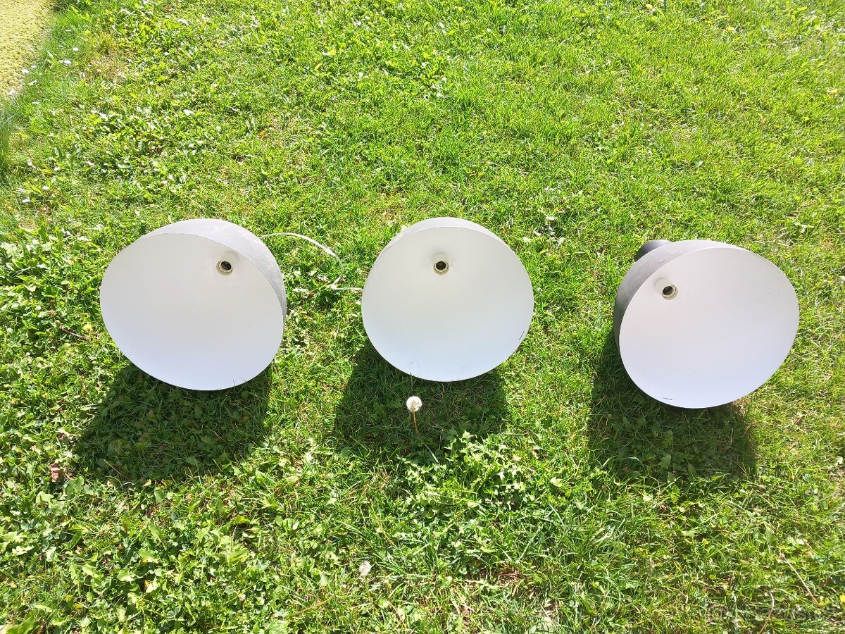 Lampa závěsná velká 3kusy,průměr 45cm,výška 40cm,tm.šedá - 3