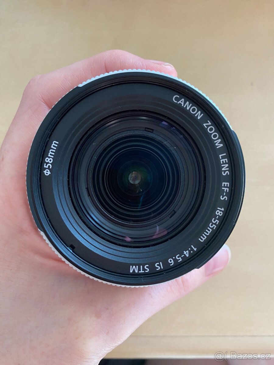 Canon EF-S 18-55mm f/4.0-5.6 IS STM stříbrný, top stav - 3