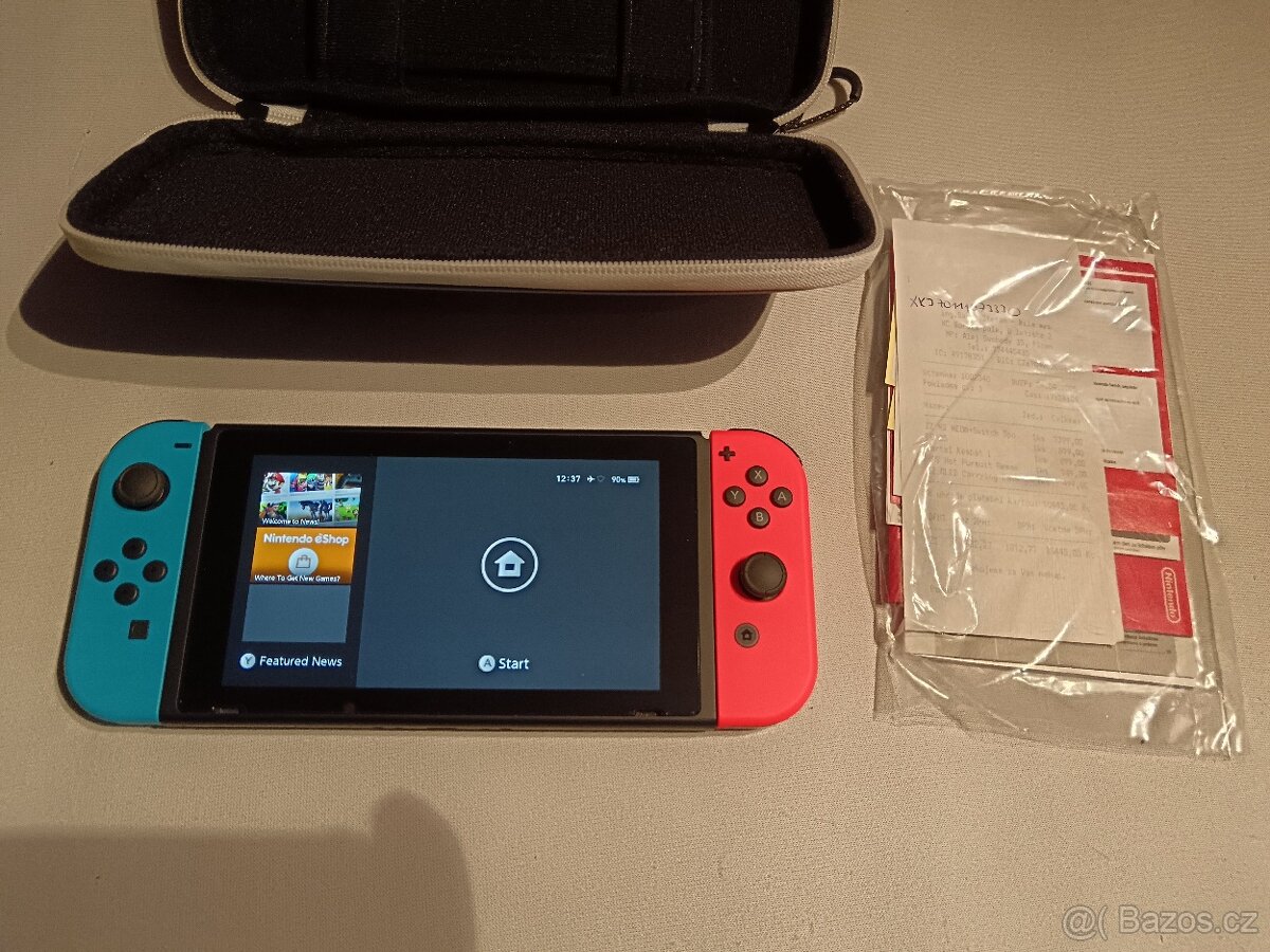 Nintendo Switch-Neon Red&Blue+Switch Sports,v záruce,+HRY - 3