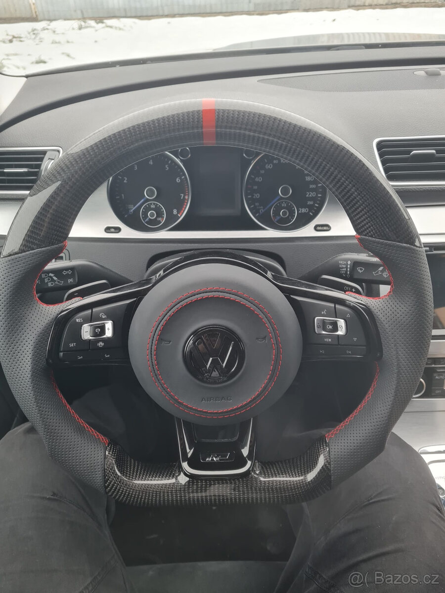 VOLANT VOLKSWAGEN R RLINE GTD GTI - KOZA / KARBÓN - 3