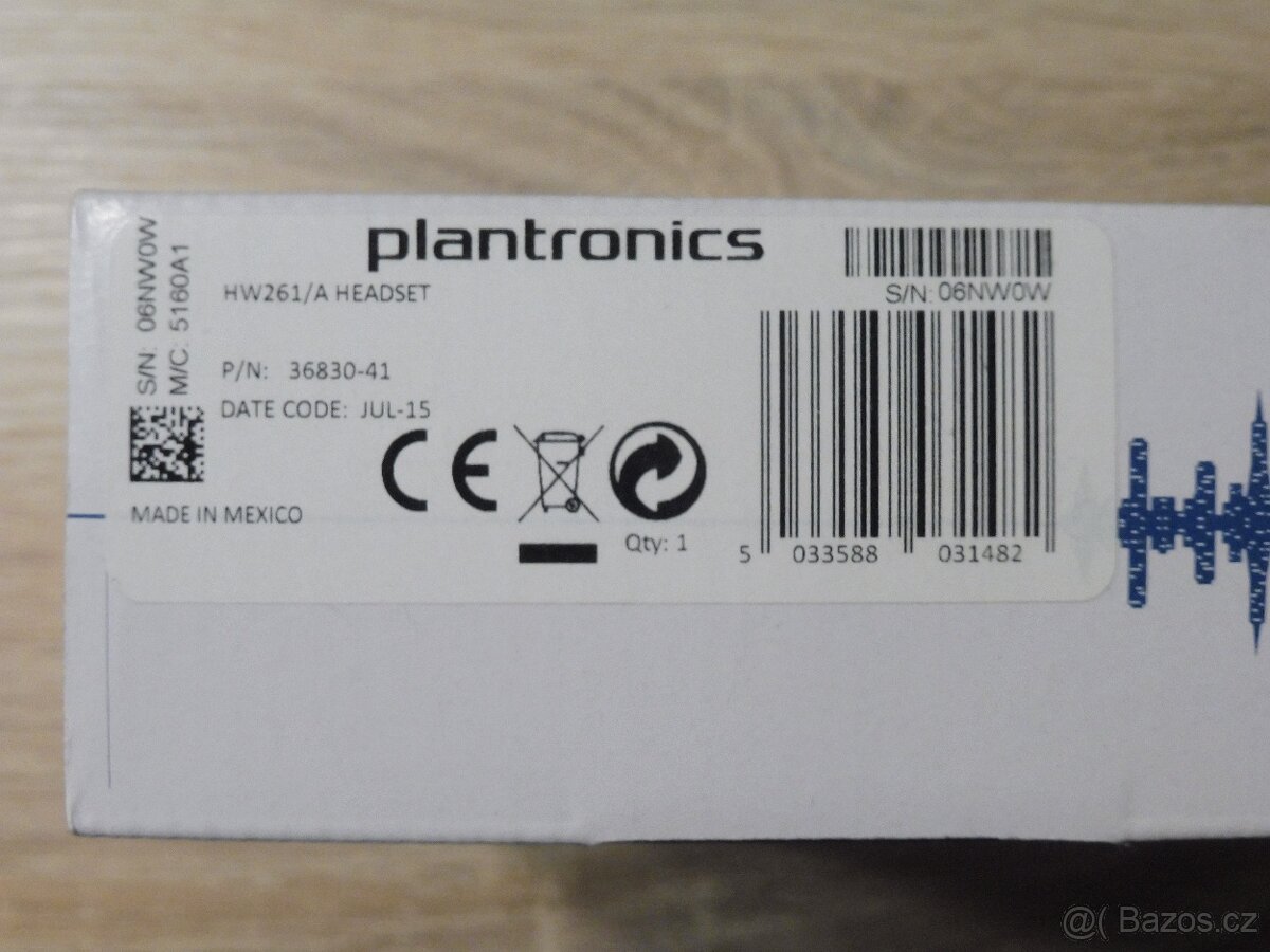 Sluchátka Plantronics SupraPlus HW261/A nové - 3