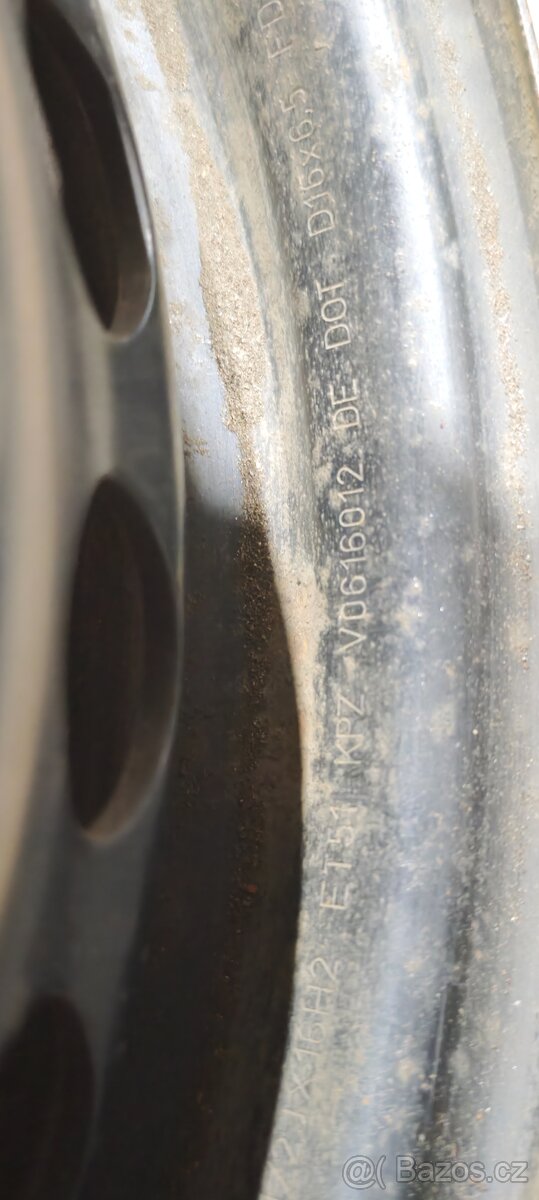 Plechová disky 16", originál VW - 3