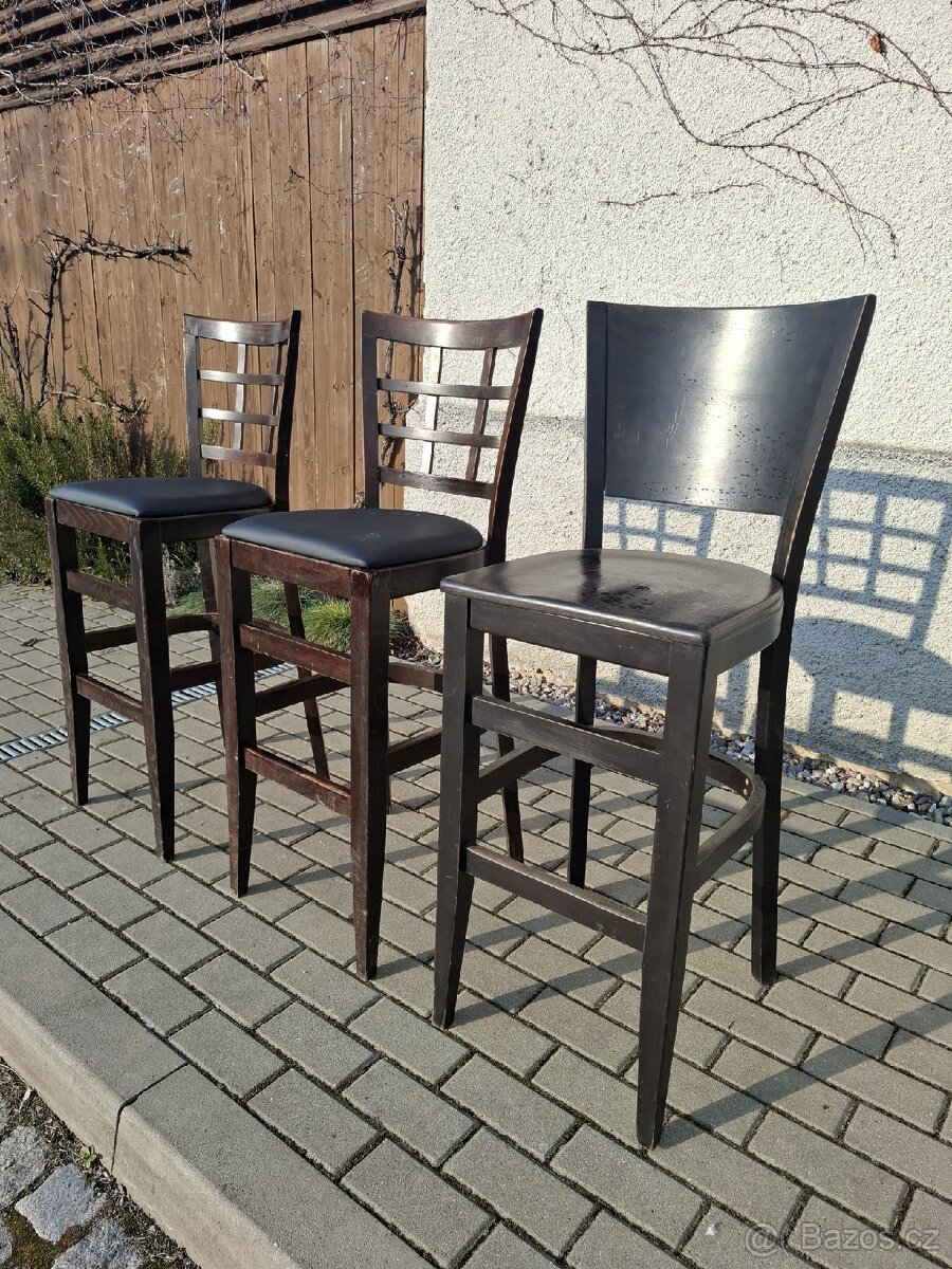 3x barové židle - 3