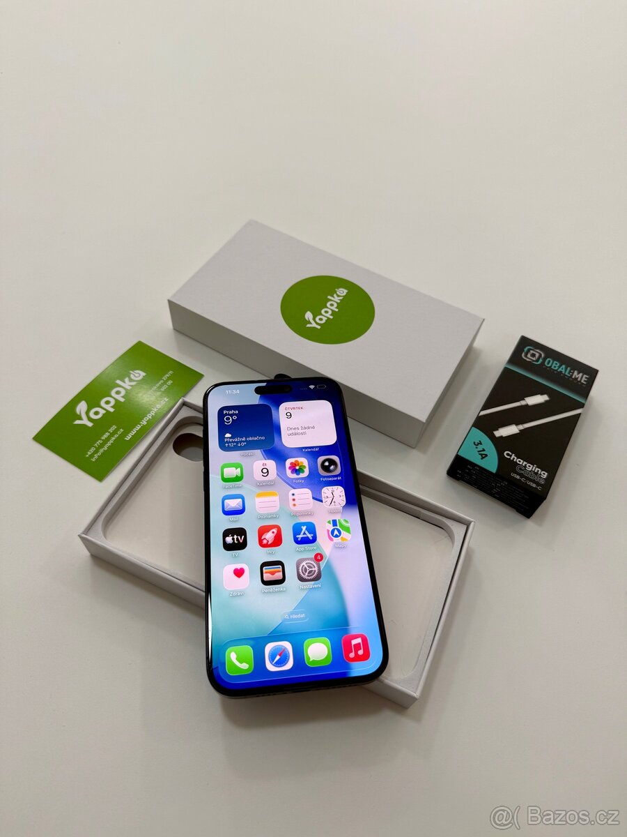 Apple iPhone 15 Pro Max 256GB Blue - Pěkný stav - ZÁRUKA - 3