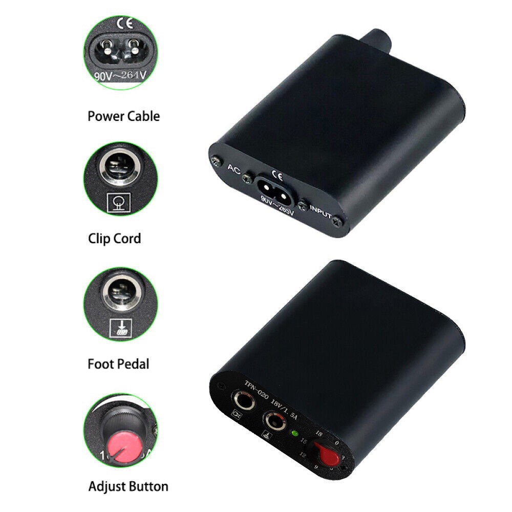 KOMPLETNÍ TETOVACÍ SADA TATTOO SET ROTAČNÍ STROJEK - 3