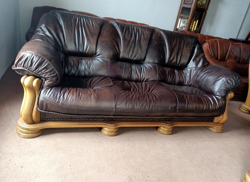 XXL Rustikální kožená sedací souprava model BRASIL . - 3