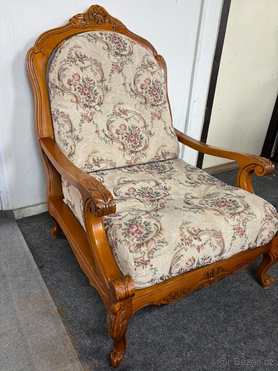 Starožitné baroktní křeslo - 3