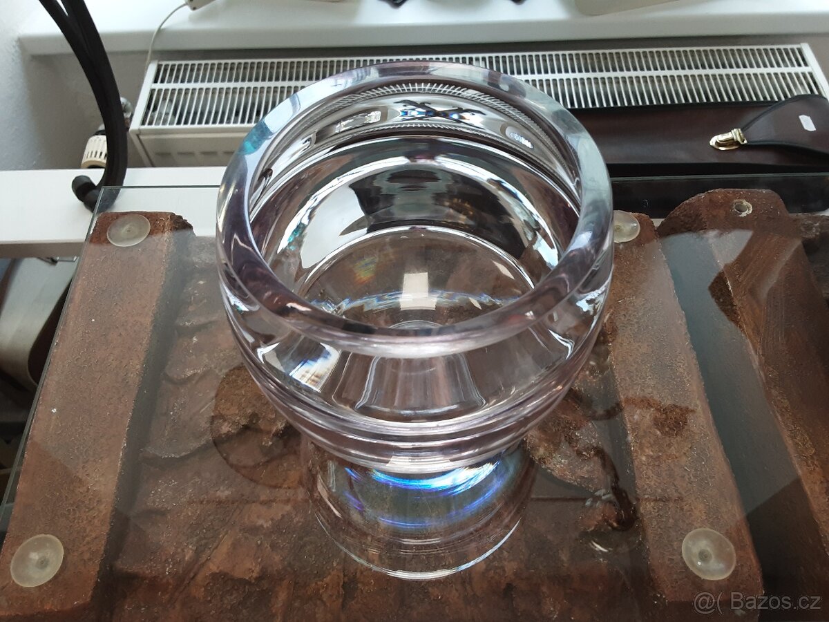 Krásná masivní váza styl Moser - 3