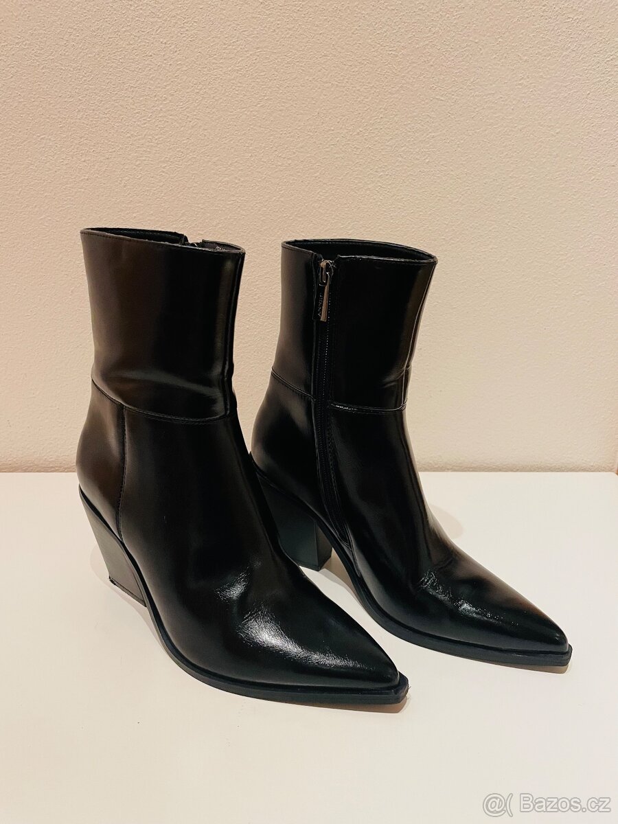 Polokozačky do špičky na podpatku vel. 37 JENNY top stav - 3