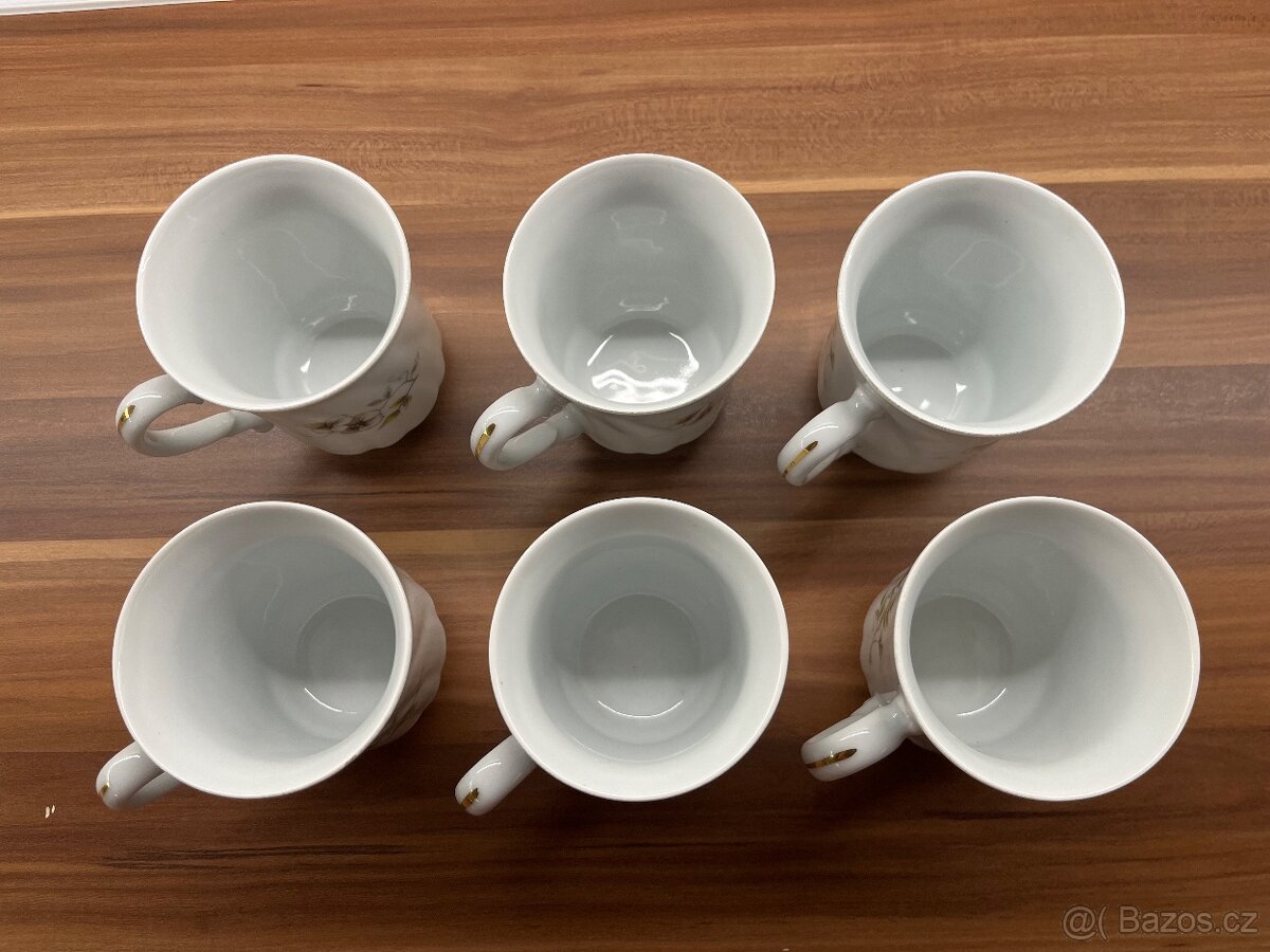 6 kusů retro hrnků Czechoslovakia - 3