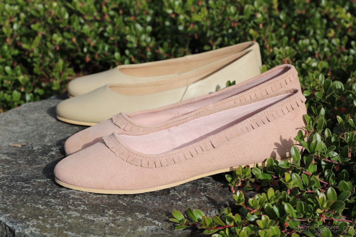 Nové dívčí baleríny Mango - růžové - 3