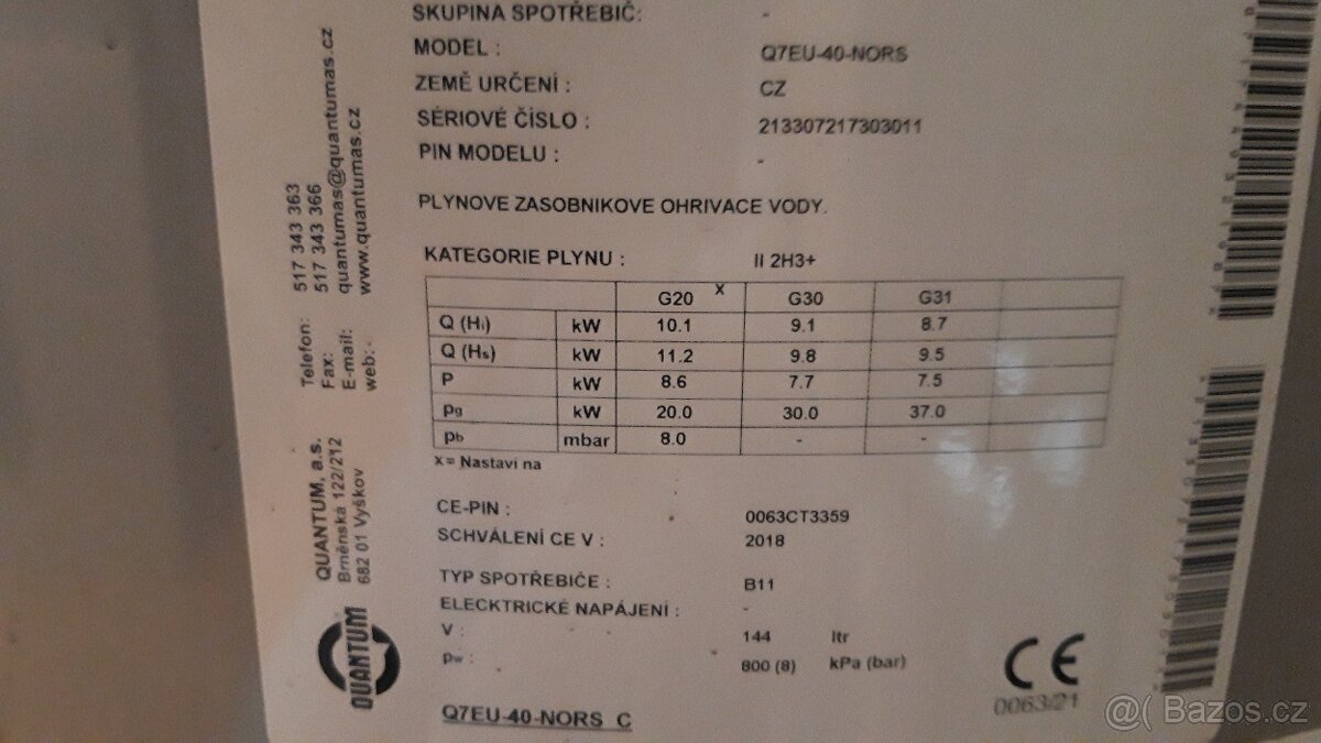 Stacionární ohřívač bojler - 3