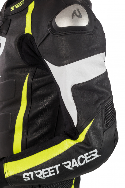 Pánská kombinéza Street Racer Fasttrack černo-bílo-fluo - 3
