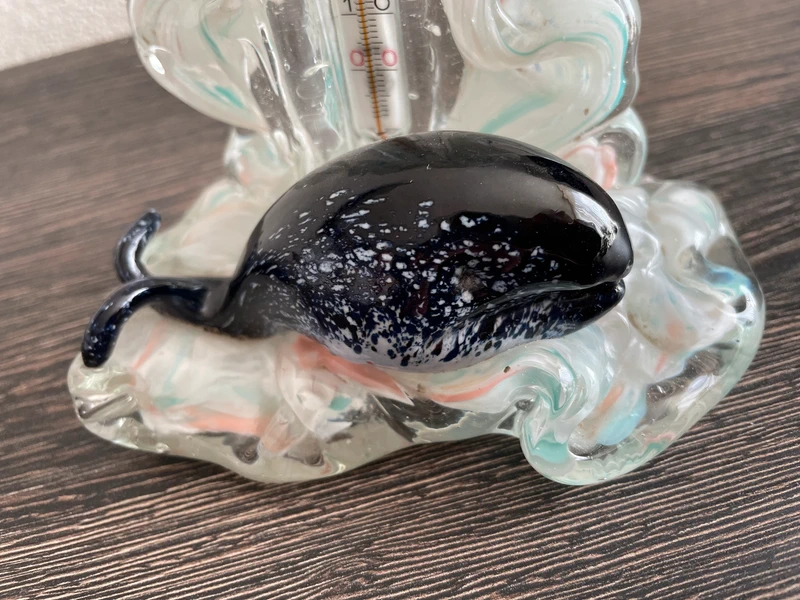 Hutní sklo Jaroslav Brychta Železný Brod teploměr kosatk - 3