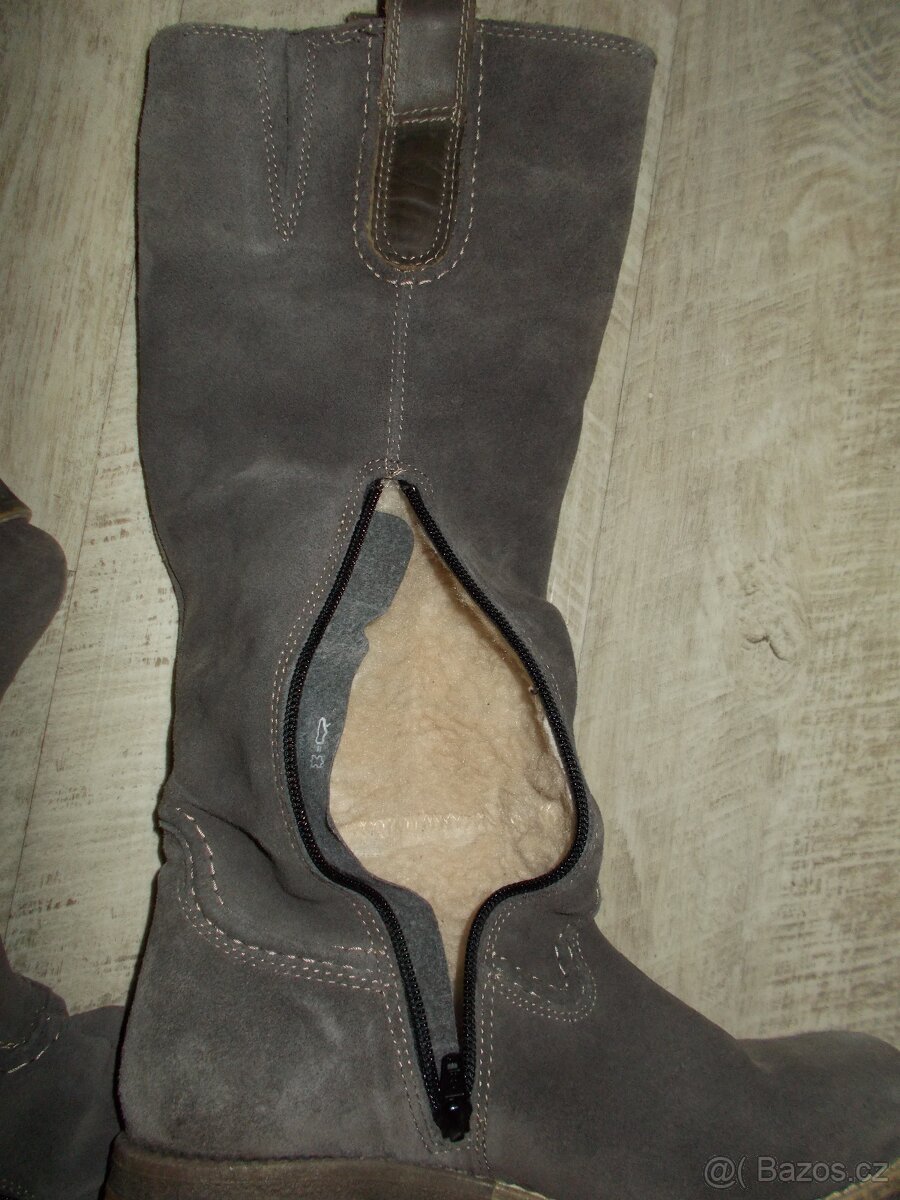 KOŽENÉ SEMIŠ KOZAČKY V,37 + NOVÁ KABELKA DAREK - 3