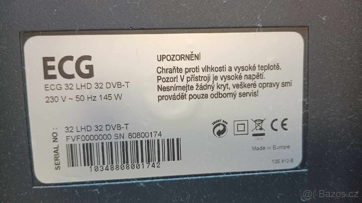 Tv ECG 80cm + držák na zeď za 350kč. - 3