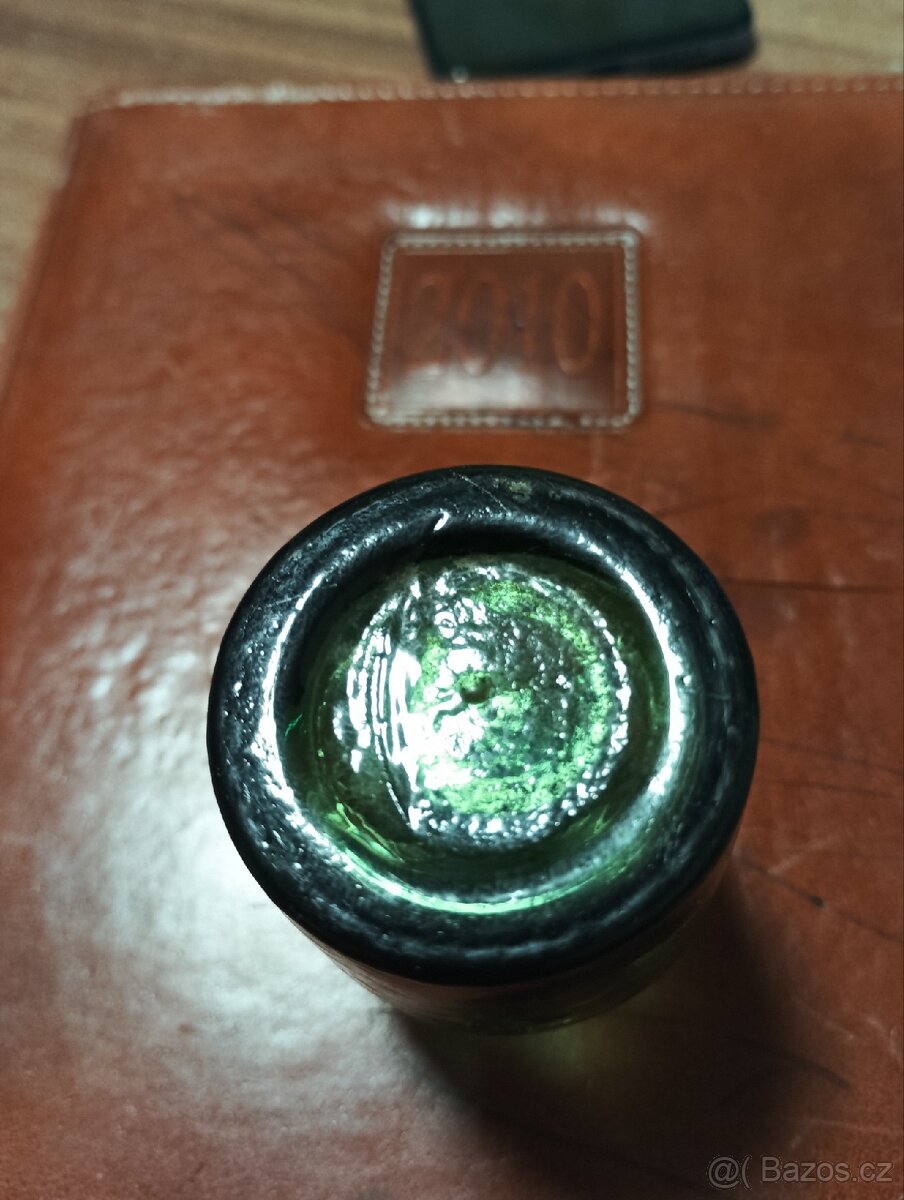 Stará lahvička na inkoust tušové sklo - 3