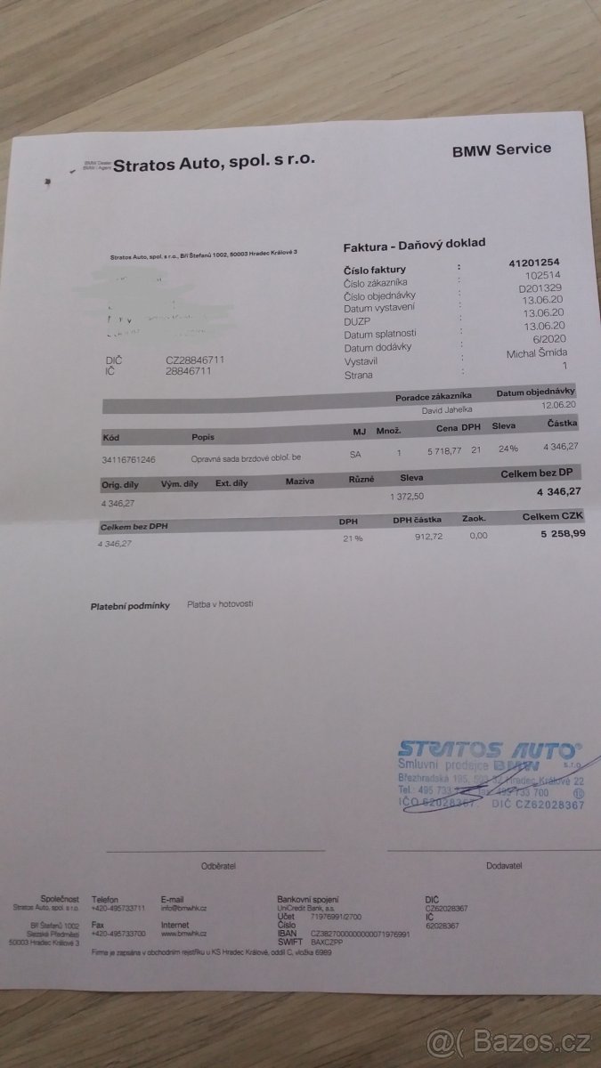 BMW e38 e52 brzdové destičky - 3