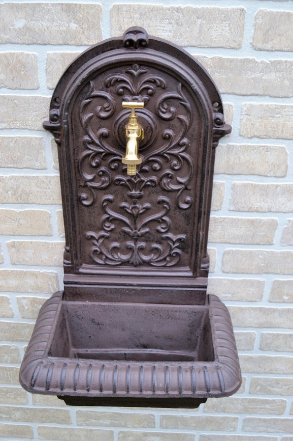 Litinová výlevka - umyvadlo 64 cm - hnědé - 3