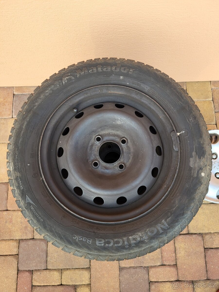 Sada kol - plechové disky + pneumatiky - 3