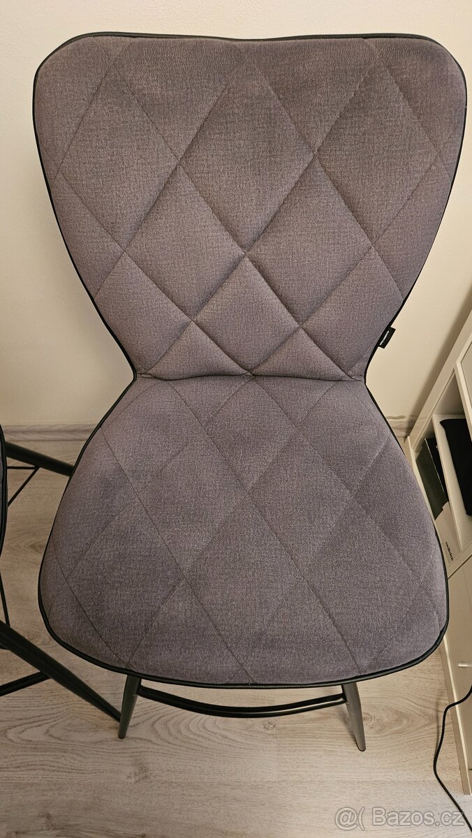 Barová židle, šedá, černá, XXXLutz - 3