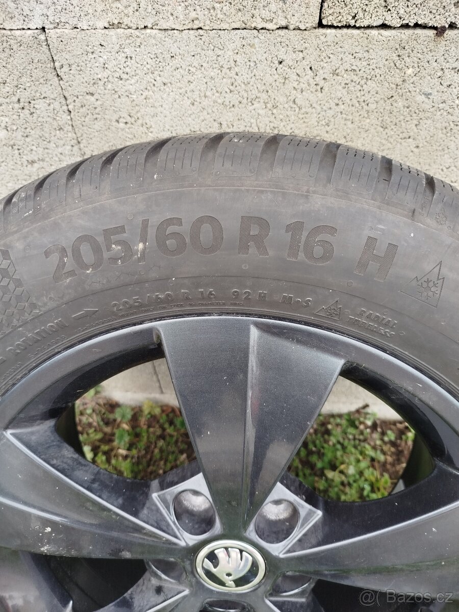 ALU kola Škoda 16” + zimní pneu Continental – TOP STAV 🔥 - 3