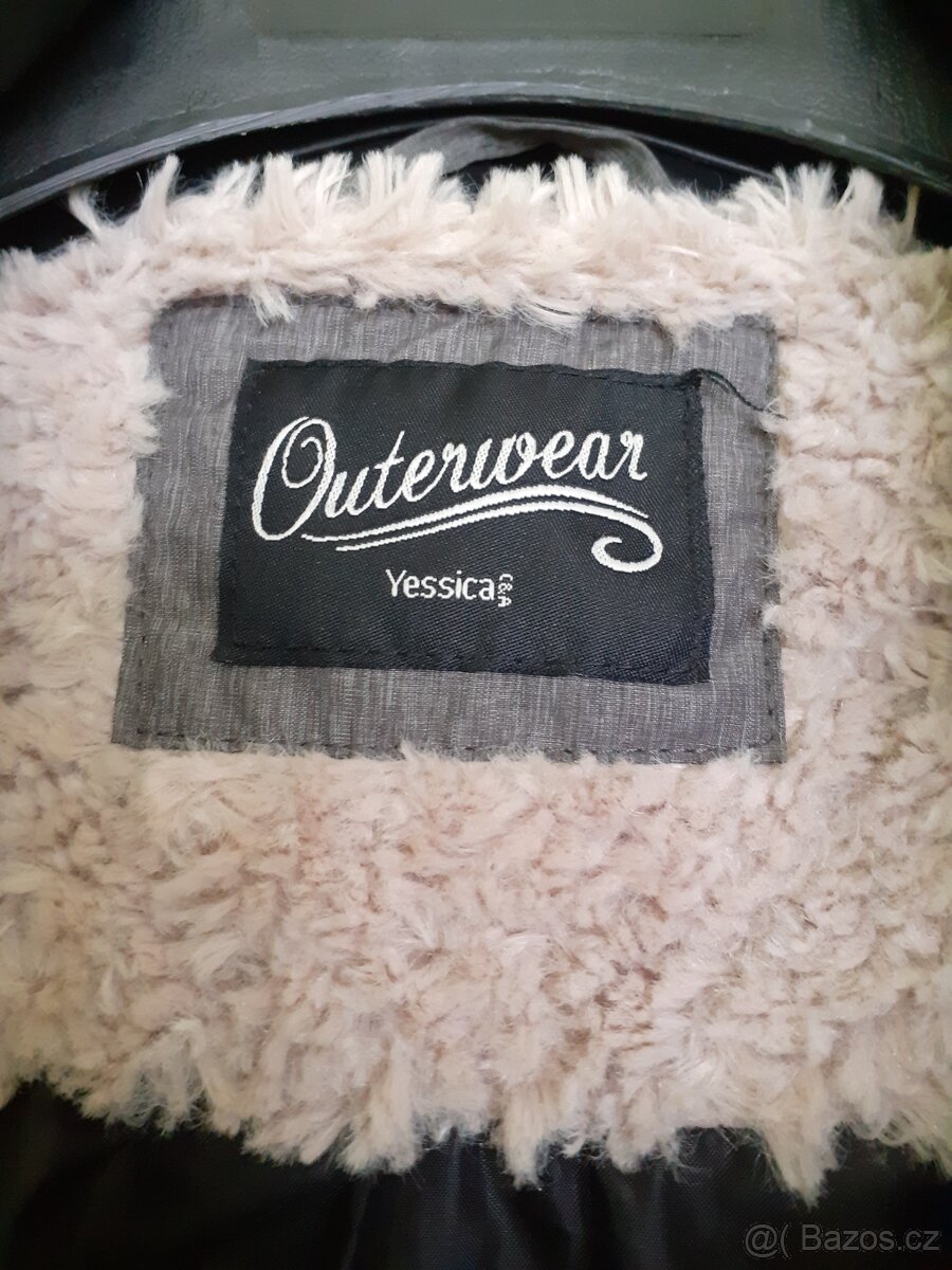 Dámská šedá zimní teplá bunda s páskem Yessica 44/46 - 3