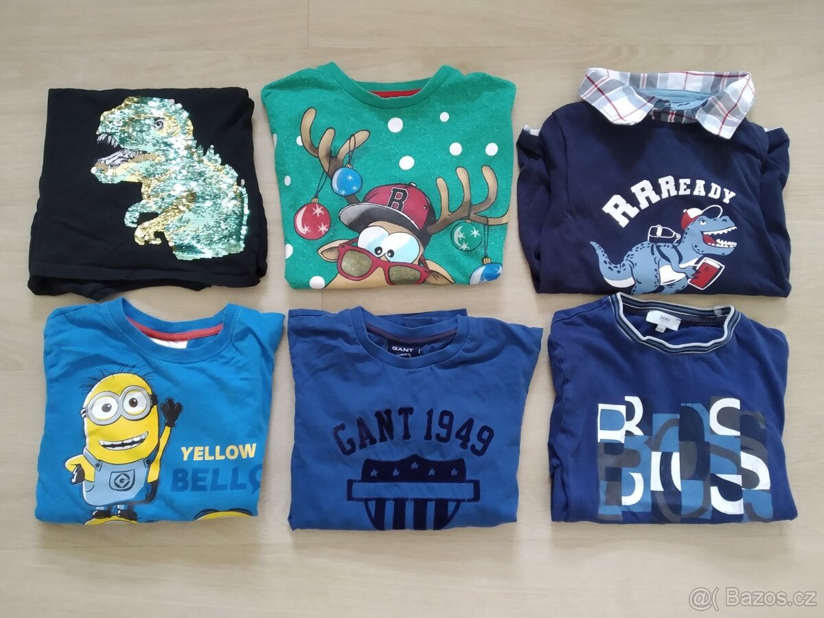 Chlapecká trika dl. rukáv vel. 122/128 - 3