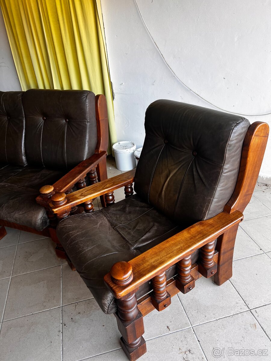 Rustikální sedací souprava - 3
