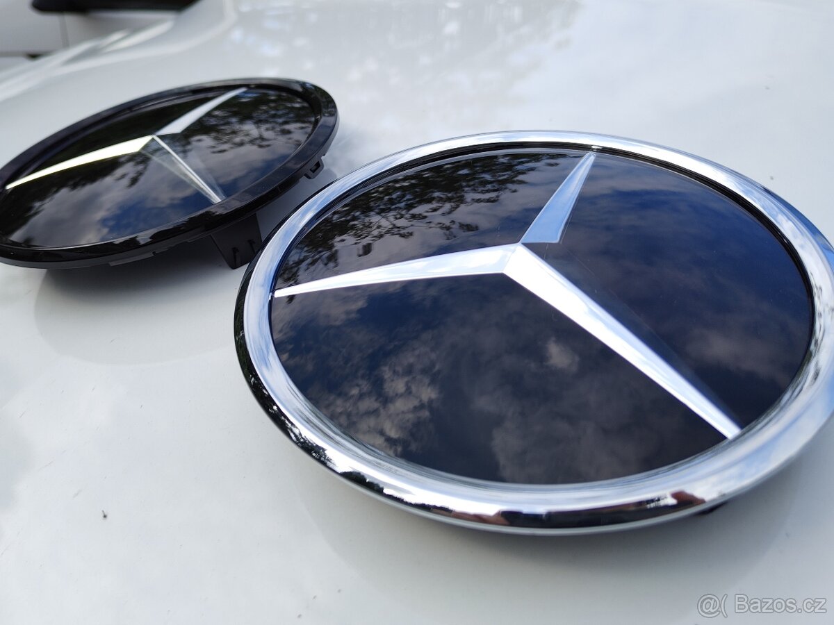 Skleněný přední znak do masky Mercedes - 3