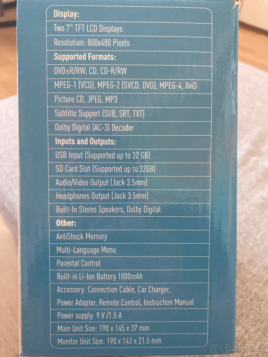 Duální DVD přehrávač do auta SENCOR SPV 7771 - 3