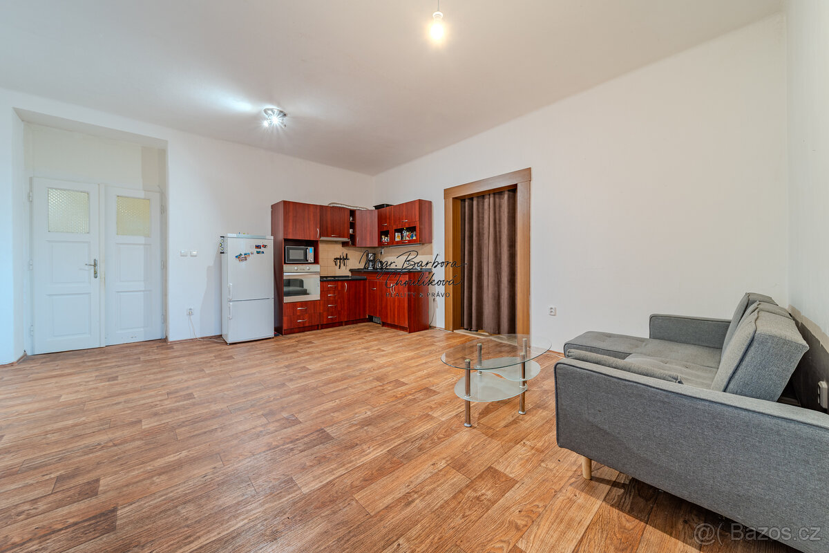 Prodej krásného bytu 2+kk s předzahrádkou a zahradou v ul. E - 3