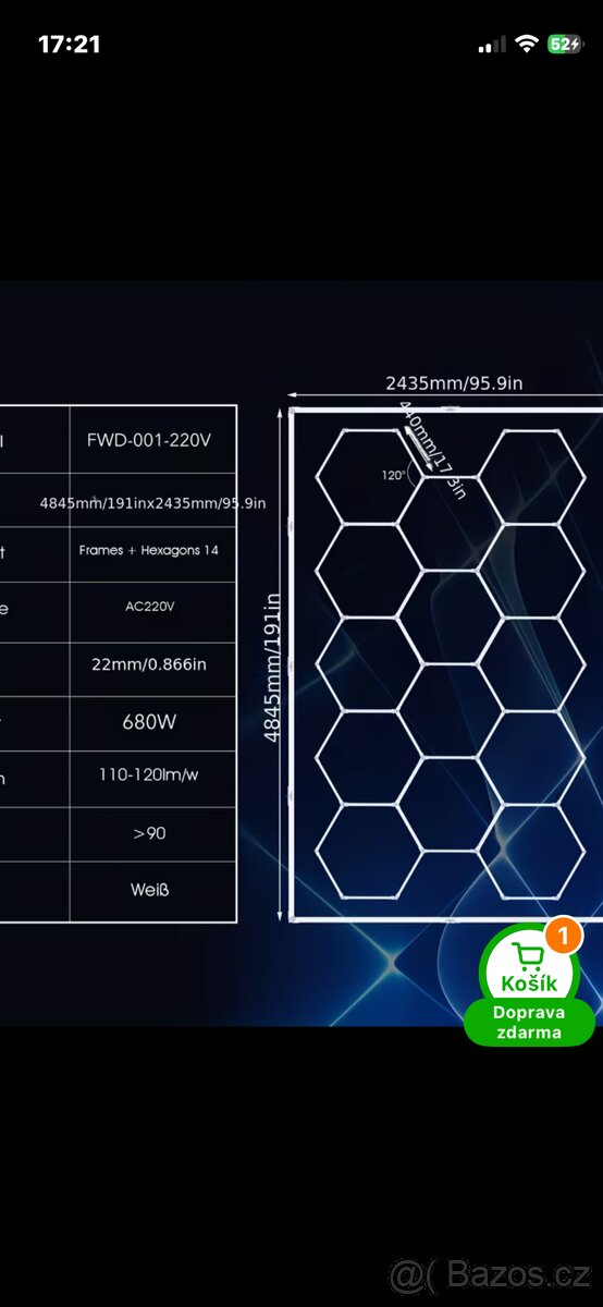 Hexagonální světelné trubky - 3