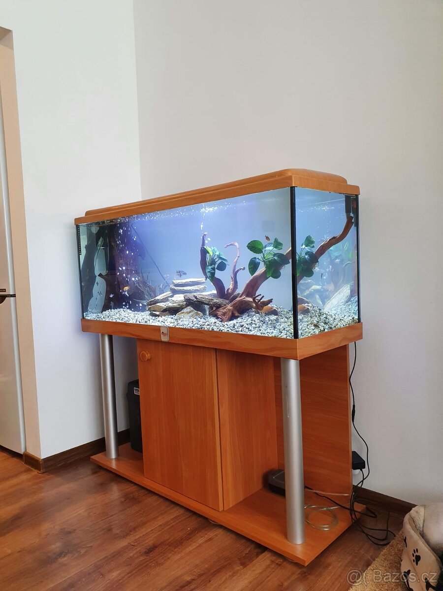akvárium 240l, filtr+skříňka+osvětlení - 3