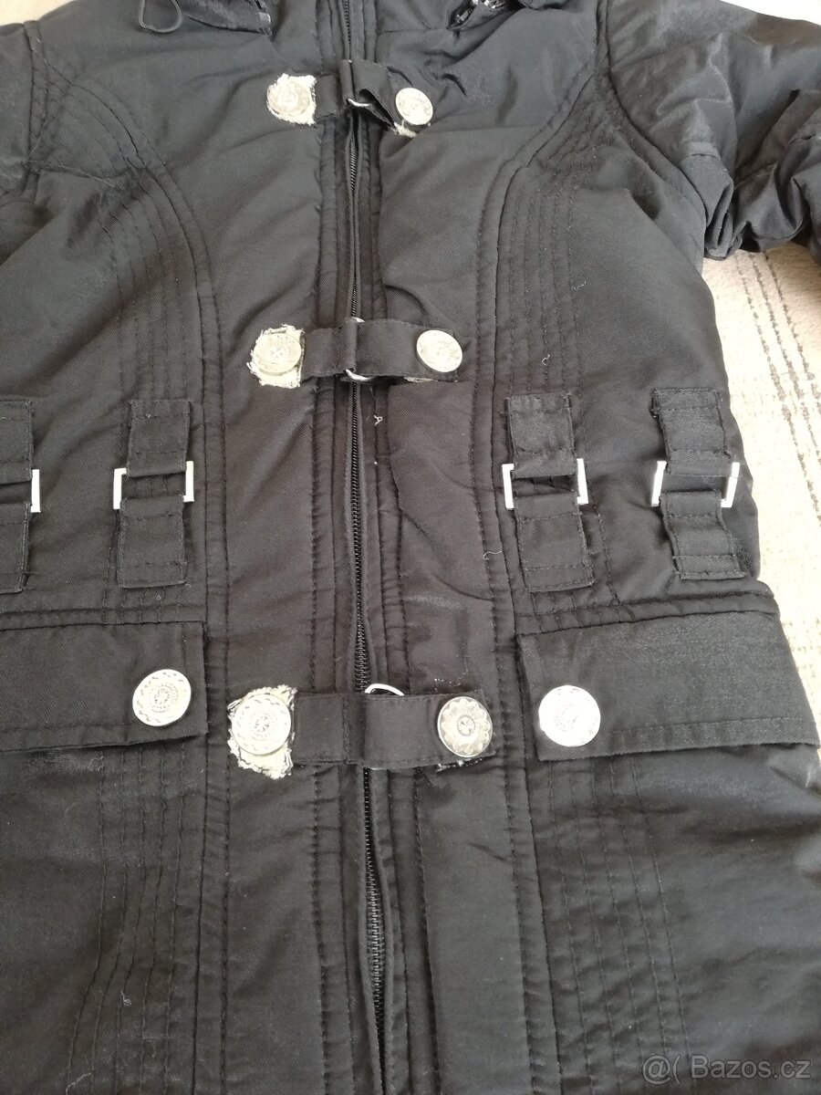 Černá zimní bunda dívčí vel. cca 146 – 150 - 3