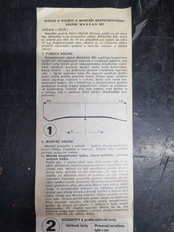 Prodám retro lyžařské vázání Massag 805 - dětské - 3