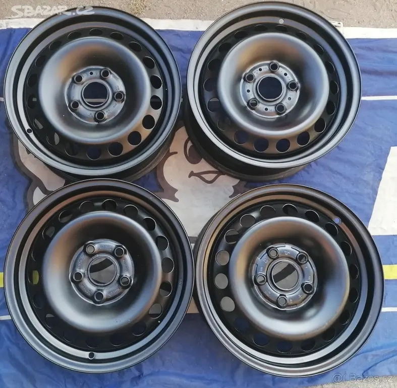 Ocel. Plechové disky 15,5X112 J6.0 ET43 Škoda VW. - 3