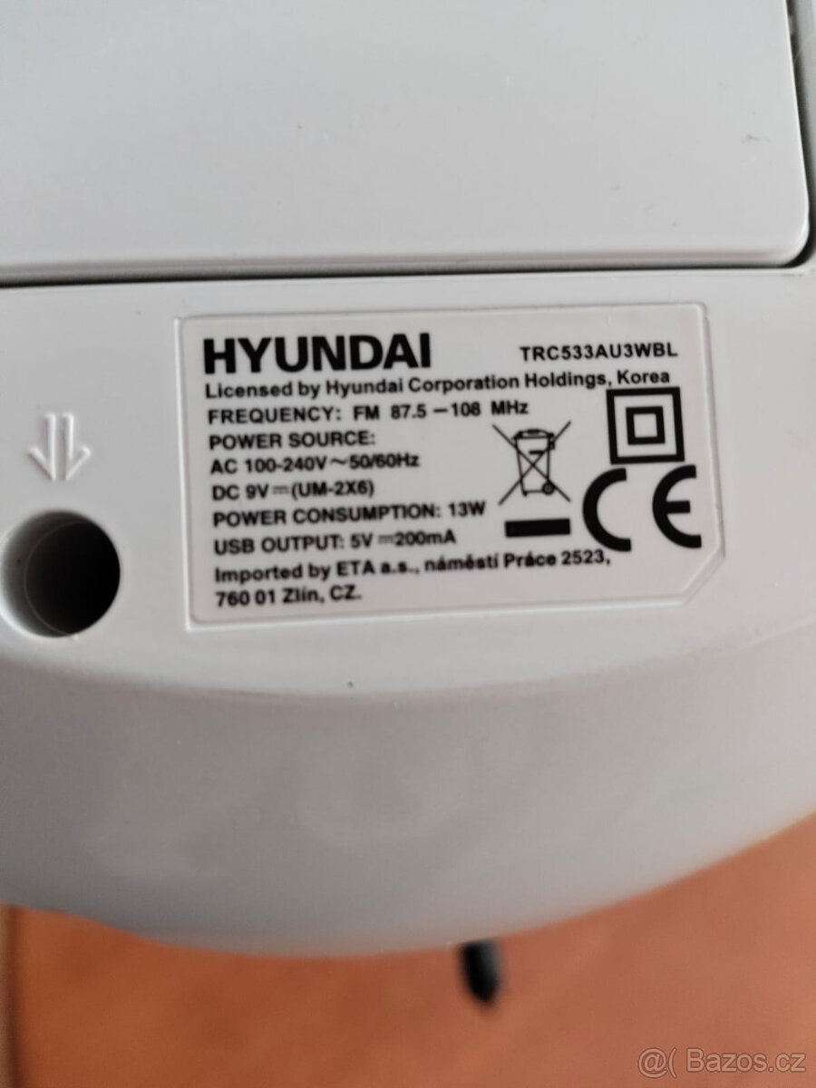 CD přehrávač HYUNDAI, možnost na baterky - 3