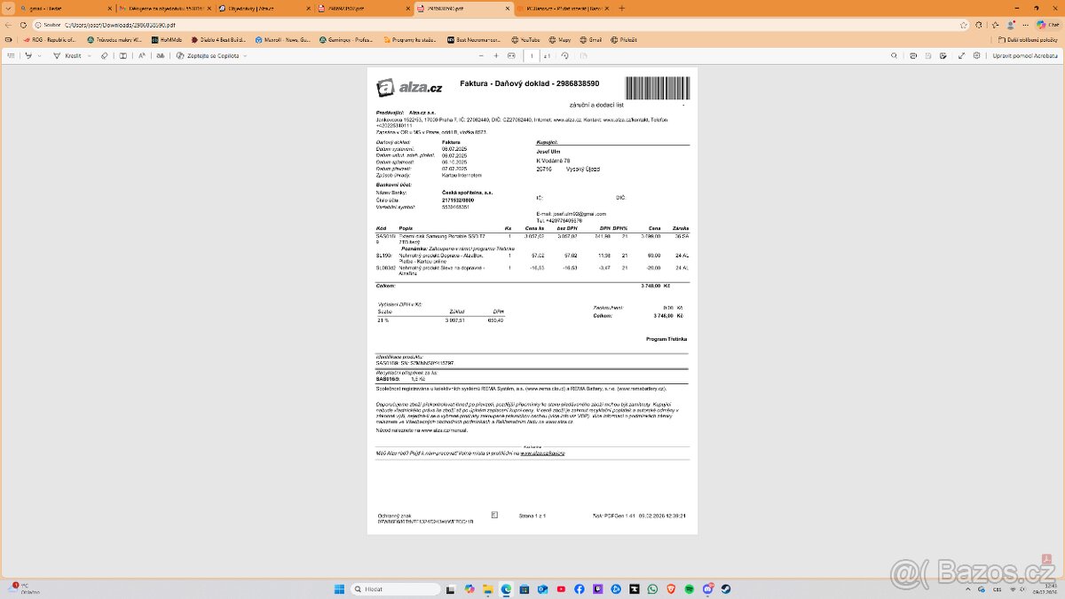 Samsung Portable SSD T7 2TB šedý - 3