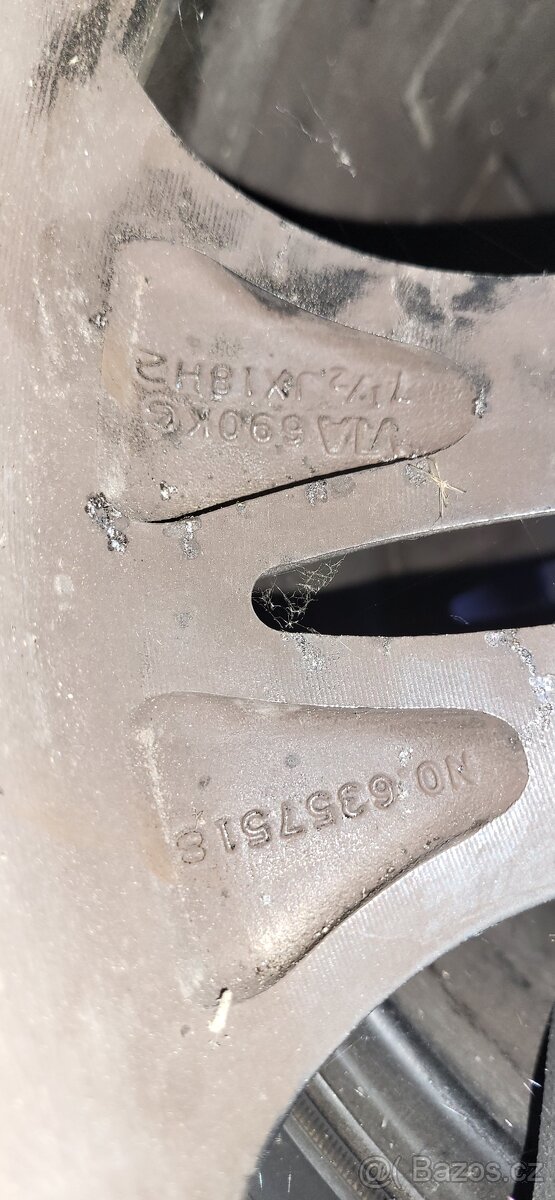 Prodám AL kola 235/50/18,7,5/17 4ks. - 3