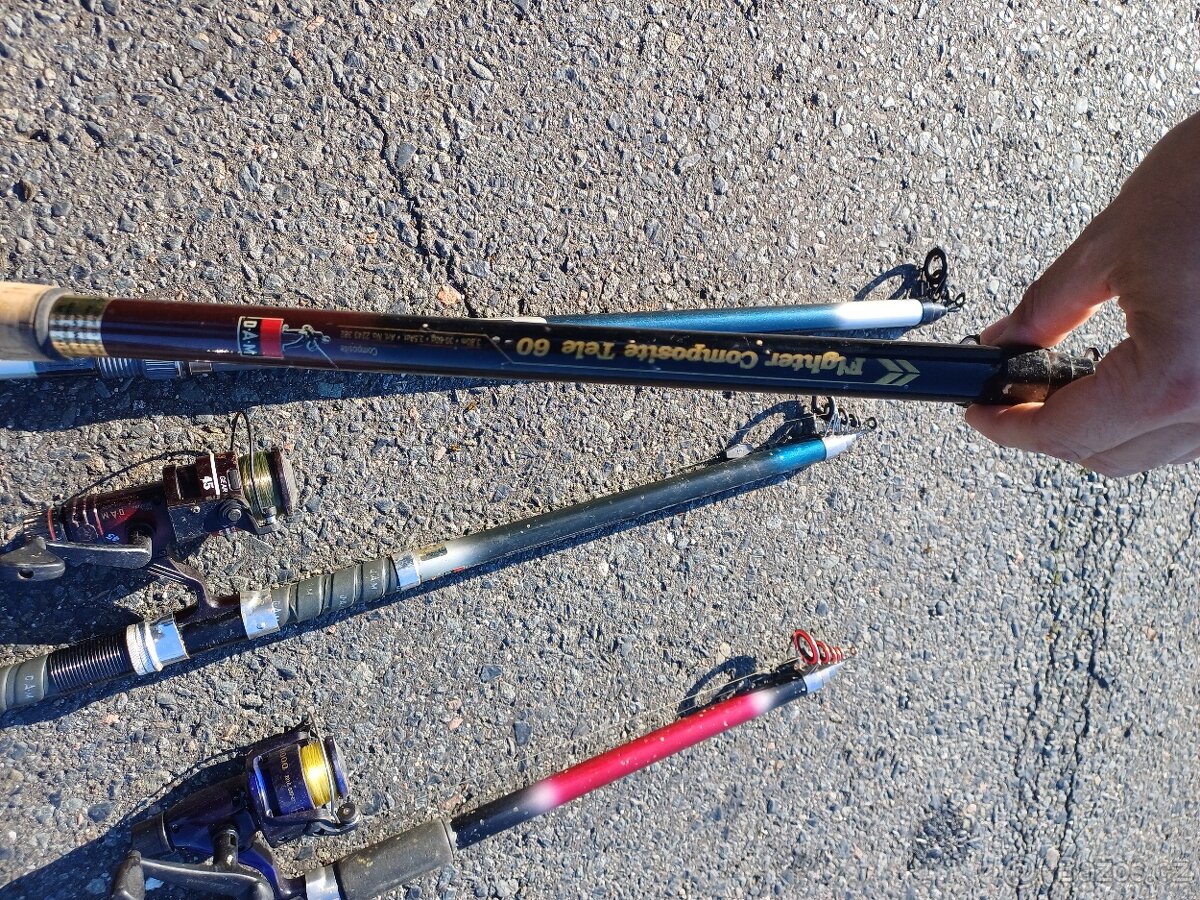 6 rybářských prutů s navijáky - 3