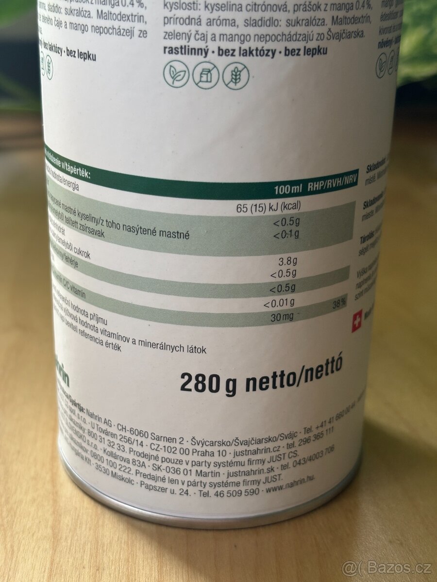Nahrin Tea-Sana Mango instantní zelený čaj | 280g - 3