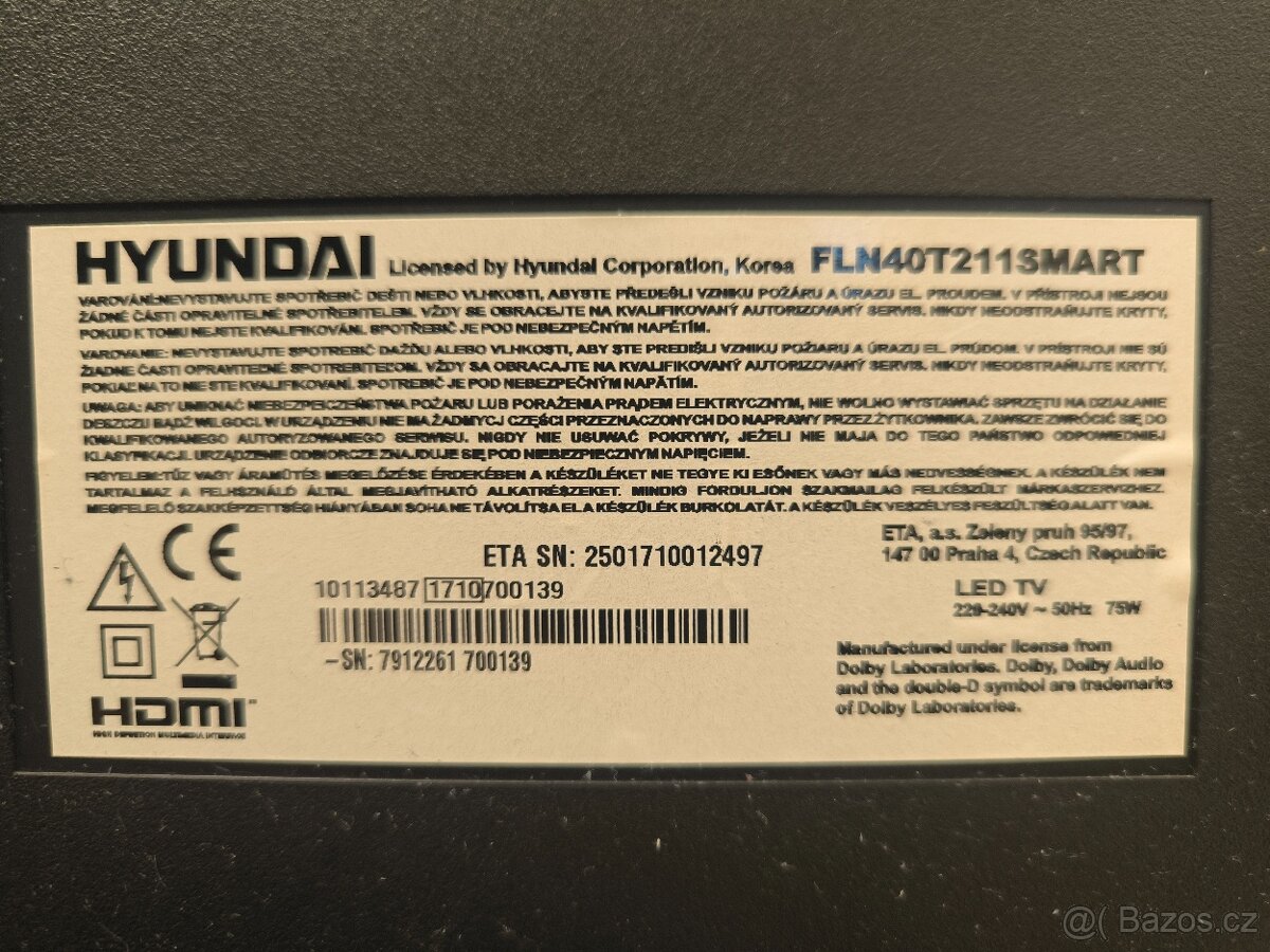 Televize HYUNDAI 40" (102cm) - 3
