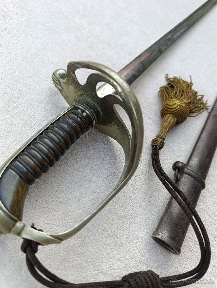 Francouzský důstojnický Palaš / kord s pochvou a třapcem - 3