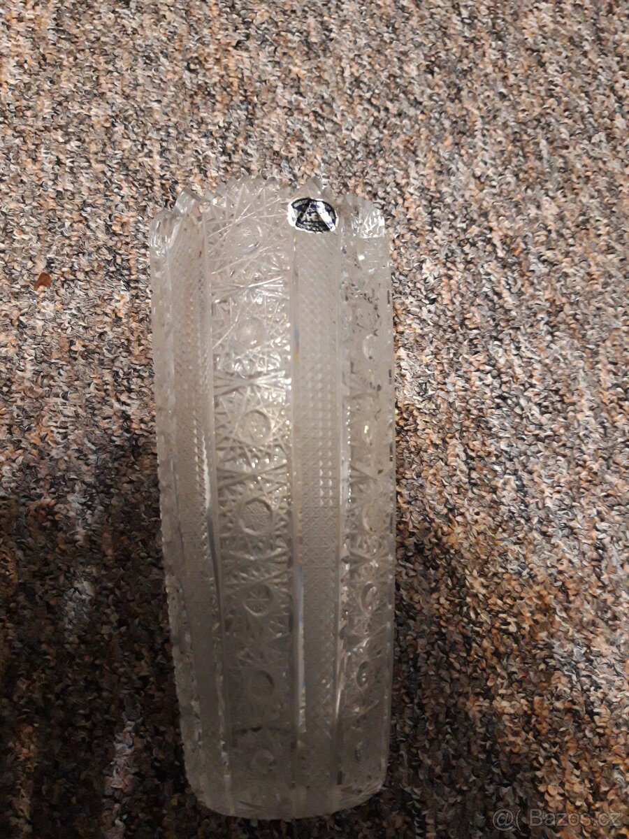 Skleněná váza, český křišťál - 3